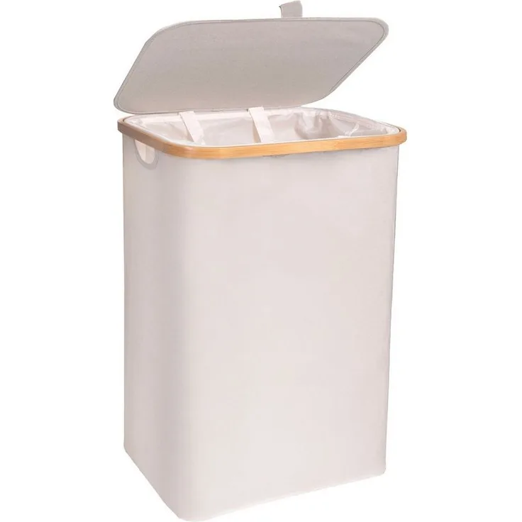 osoltus Wäschesortierer Nelson 1-Fach Wäschekorb Bambus beige 60 cm