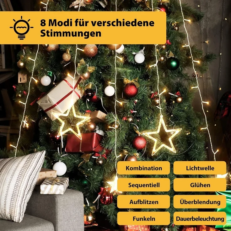 SALCAR 1,5m Christbaumbeleuchtung mit Ring – Bild 3