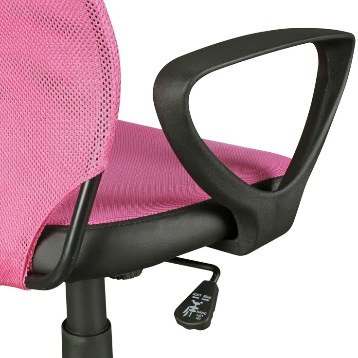 Amstyle Kinderstuhl Schreibtischstuhl TERNI Schwarz Pink mit Armlehnen 45x45x94 cm – Bild 16