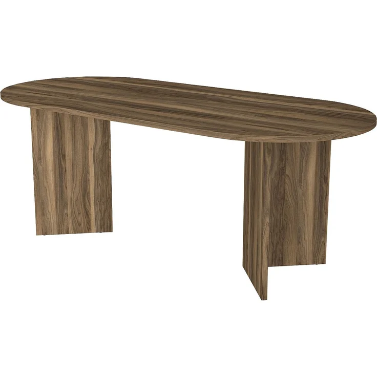 Vente-unique - Esstisch 8 Personen - Holzfarben dunkel - TOPANIA – Bild 4