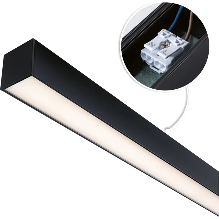 Paulmann Einspeisung für Lichtleiste Linion Power Channel 17 W Aluminium schwarz warmweiß – Bild 7