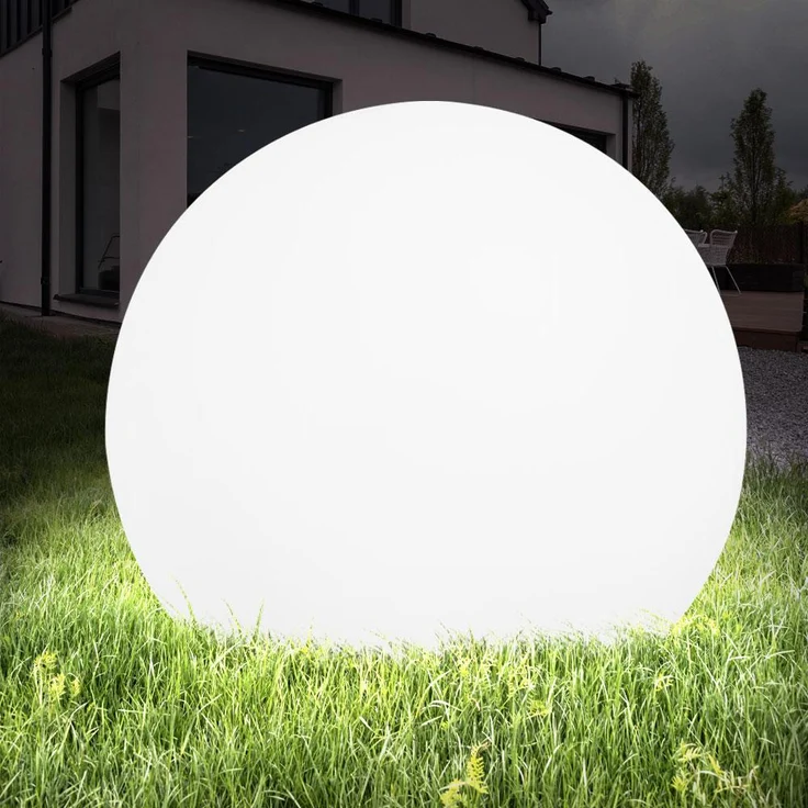 LED Solarleuchte, Kugel, weiß, D 30 cm – Bild 7