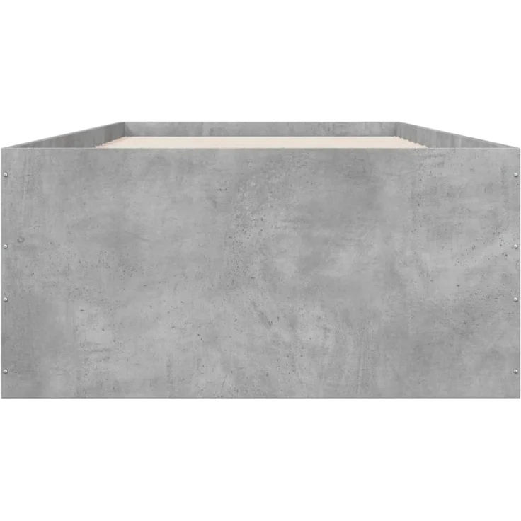 vidaXL Bettgestell Betongrau 90x200 cm Holzwerkstoff 3280968 – Bild 3
