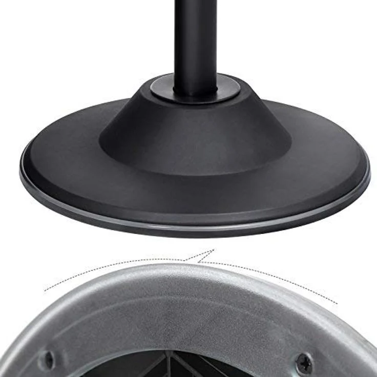 Höhenverstellbarer Bürohocker, ergonomischer Arbeitshocker, um 360° drehbarer Hocker, Sitzhöhe 50-70 cm, mit Anti-Rutsch-Bodenring OSC01BK – Bild 7