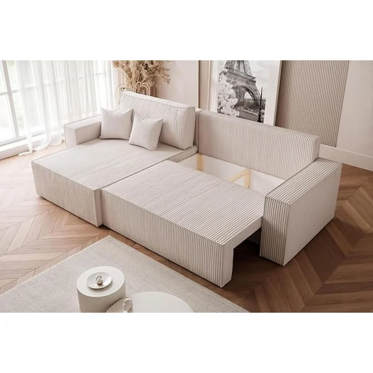 XL-Ecksofa mit Schlaffunktion und Bettkasten 276 x 145 cm – Bild 2
