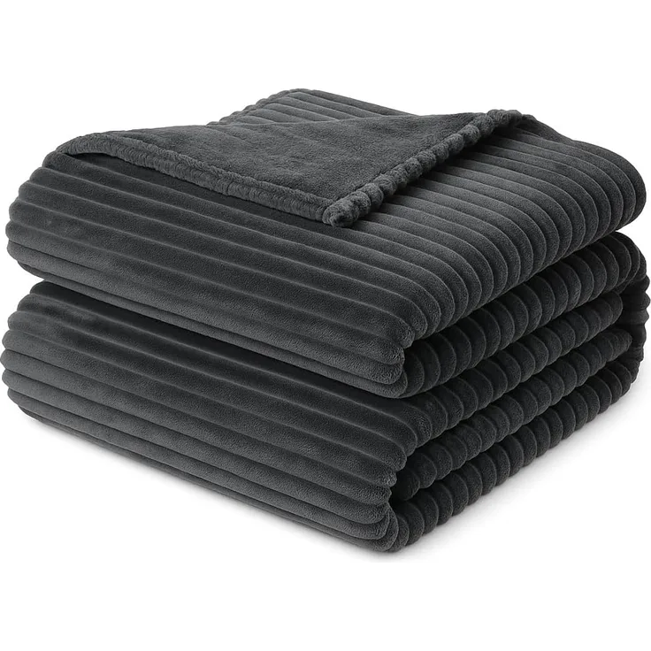 Wohndecke Betz Wohndecke BARI Kuscheldecke Flauschig Cord-Flanell XXL 150x200 cm, Betz, Farbe graphit