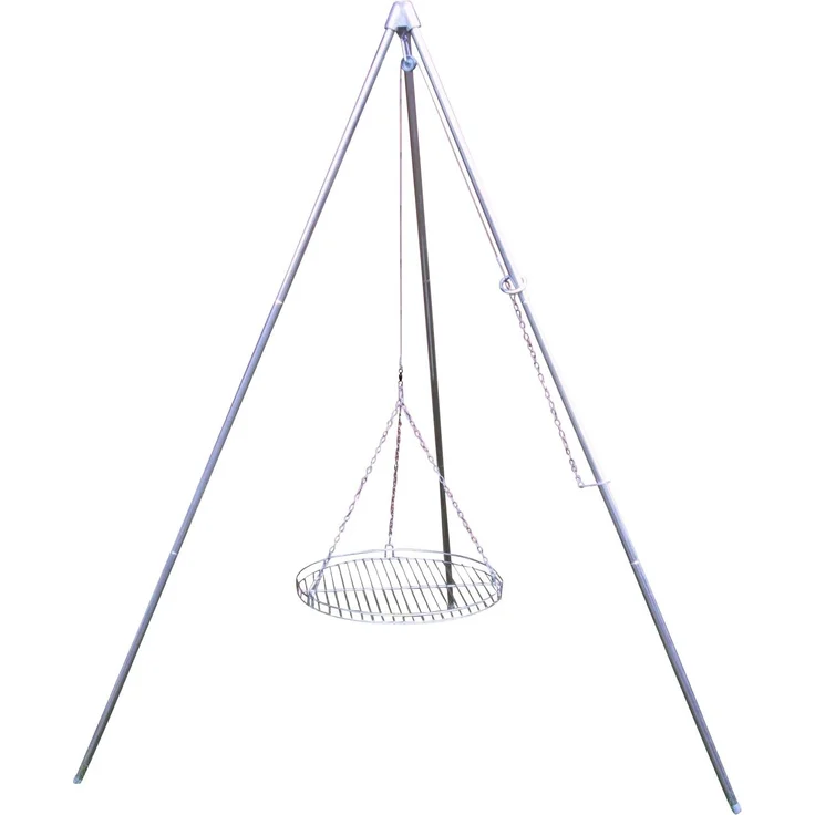 Huber Grillgeräte Schwenkgrill mit Edelstahl Rost, Höhe 160 cm, Ø 50 cm – Bild 1