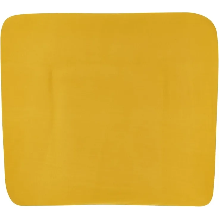 Meyco Baby Uni Wickelauflagenbezug (weich und hautfreundlich, aus 100% Baumwolle, waschbar, einfache Pflege, trocknergeeignet, Größe: 85x75 cm), Ockergelb