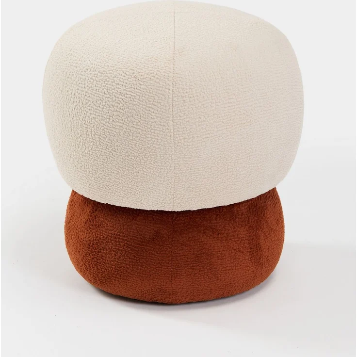 Skye Decor 'Coco - Cream, Orange' Pouf, Creme / Orange, 33 x 43 x 38 cm – Bild 3