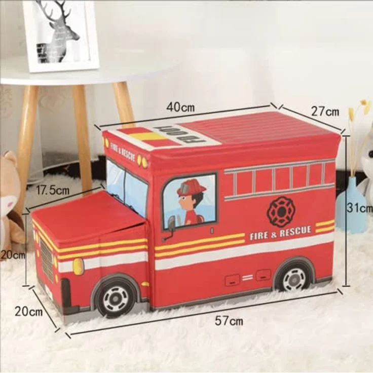 RHP Spielzeugtruhe RHP Sitzbox Kinder, Staubox m. Deckel, Spielzeug, faltbar, Jungen & – Bild 8