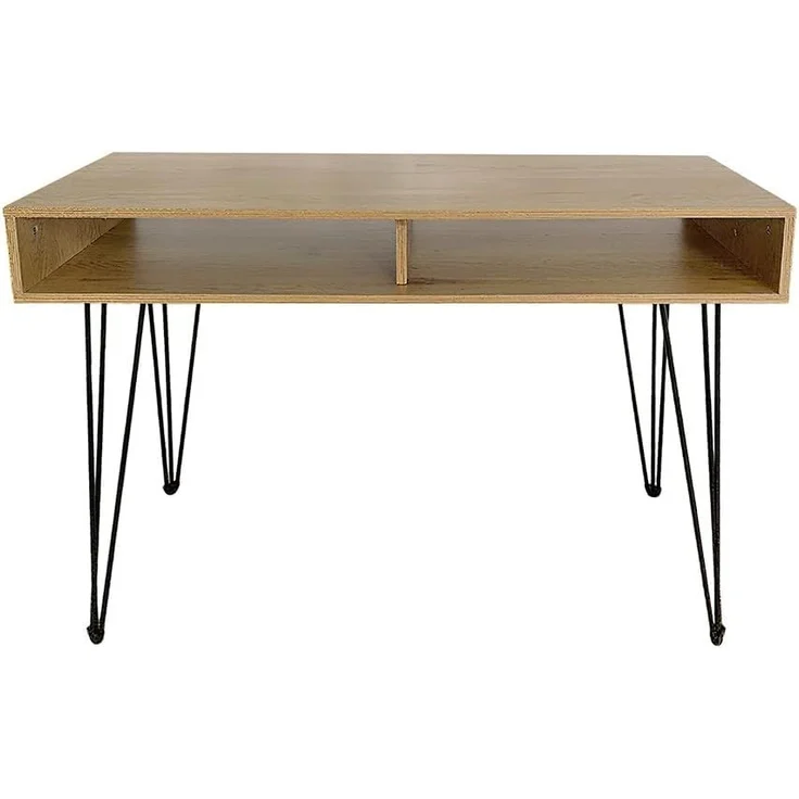 riess-ambiente Schreibtisch STUDIO 110cm natur-Eiche, Stauraum, Hairpin, homeoffice, platzsparend (Einzelartikel, 1-St), Industrial Laptoptisch - ideal für Studio, Wohn- oder Arbeitszimmer – Bild 4