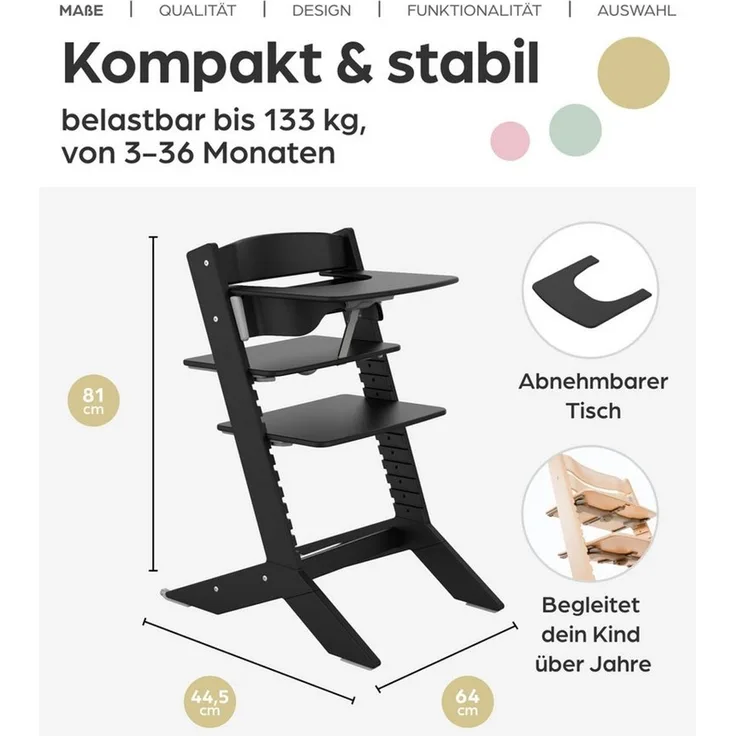 Geuther Kinderstuhl Kinderhochstuhl NALA mit Tisch