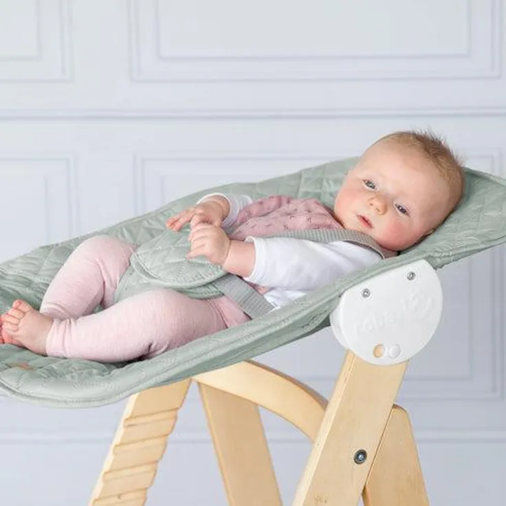 roba Treppenhochstuhl 'Born Up' - Set 2 in 1 - 'roba Style' Frosty green - ab Geburt - Natur