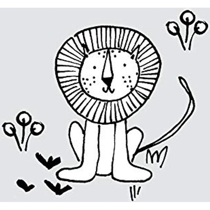 Komar Scribble Lion Wandbild, Poster mit hochauflösendem Druck auf Premium-Fotopapier, 30 x 40 cm, ohne Rahmen, ideal für Wohnzimmer und Schlafzimmer – Bild 1