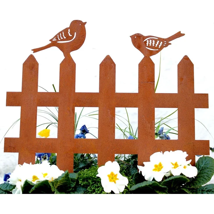 LB H&F Lilienburg Gartenstecker Gartendeko Rost Edelrost Dekofigur Garten Ostern Frühling (Blumenstecker Blumenkasten Metall Balkon Terrasse Kübel Beetstecker Beeteinfassung Osterstecker Dekostecker Dekoration, Gartenstecker Roststecker Rostdeko Garten... – Bild 1