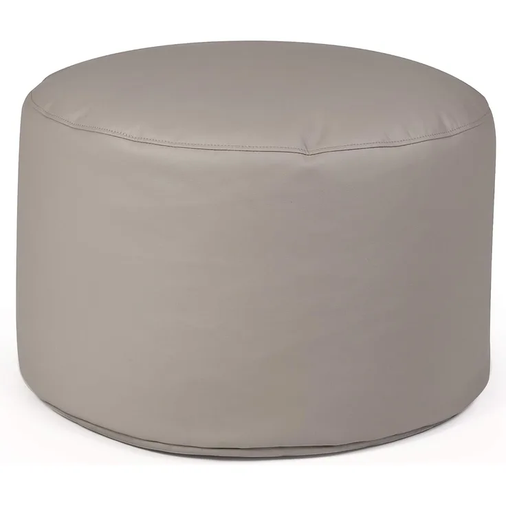 Pushbag - Sitzsack Drum - Bezug Kunstleder in Taupe - 50cm