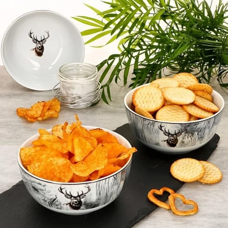 MamboCat Müslischale 6x Alois Müsli-Schale Ø14,2cm 480ml Porzellan 6 Personen Hirsch, Porzellan – Bild 5