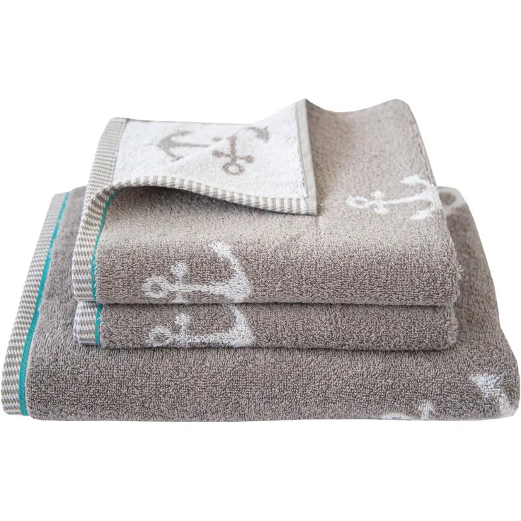 Dyckhoff Handtuch Set Maritim, Nautic, Frottier (Set, 3-St)