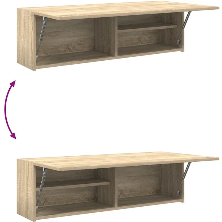 vidaXL Bad-Wandschrank Sonoma-Eiche 100x25x30 cm Holzwerkstoff 860096 – Bild 8