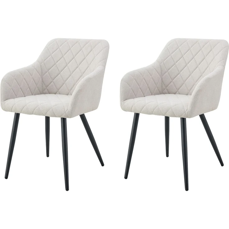 Stuhl (B/H/T): 56 x 83 x 60 cm in Creme