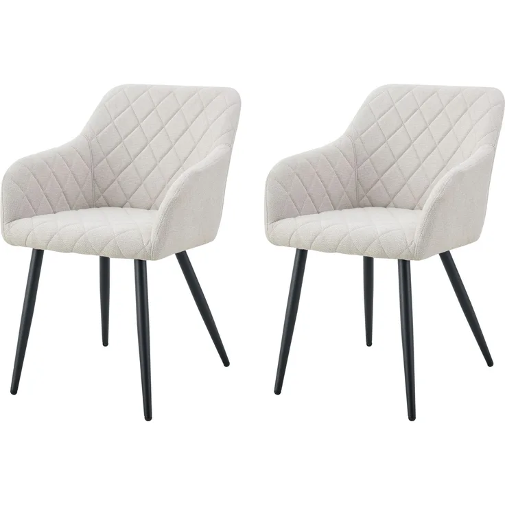 Stuhl (B/H/T): 56 x 83 x 60 cm in Creme