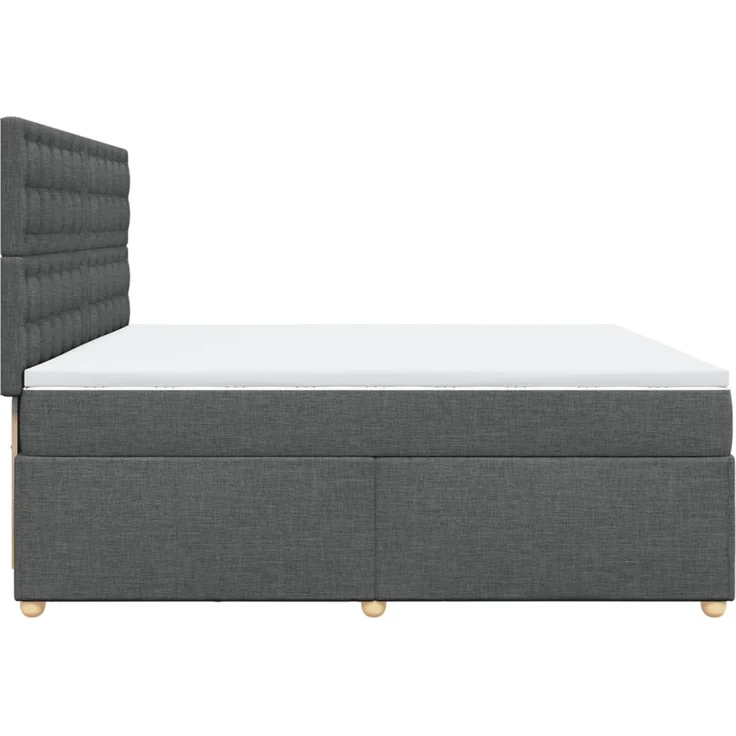 vidaXL Boxspringbett mit Matratze Dunkelgrau 200x200 cm Stoff 3293702 – Bild 7