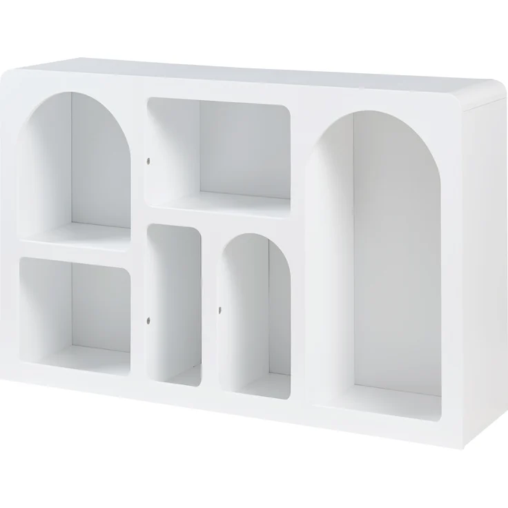 Sideboard Vågå mit offenen Fächern 110x30x70 cm Weiß [en. casa] – Bild 3