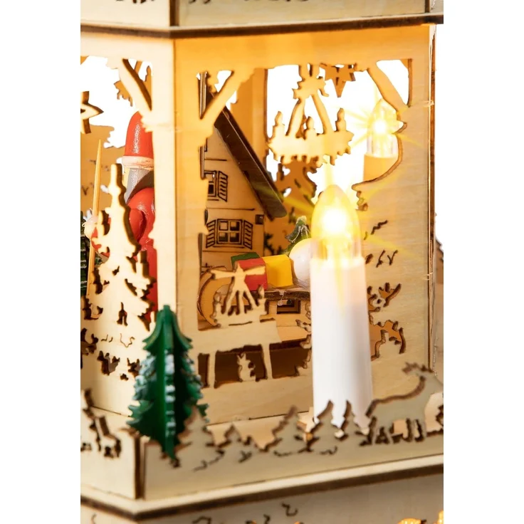 SIKORA Weihnachtspyramide P36 WINTERLANDSCHAFT XL Motor und elektrischer Beleuchtung H:44cm – Bild 5