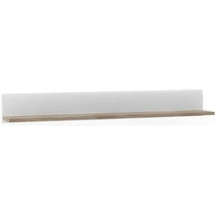 Wandboard, 150cm, in weiß mit Trüffel Eiche Nb. LEGNICA-129, B/H/T ca. 150/19,5/20 cm – Bild 6