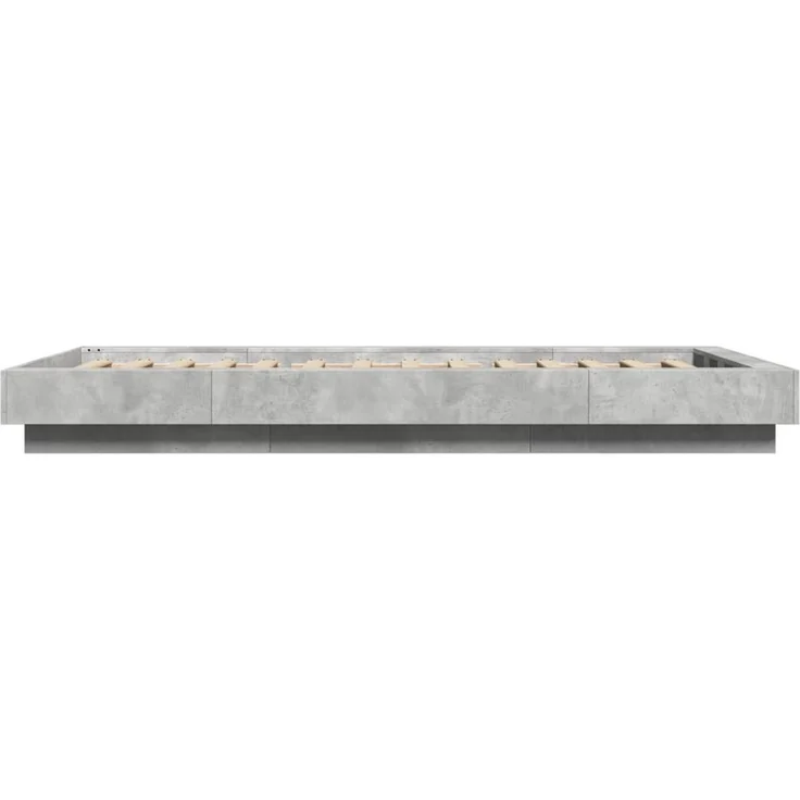 vidaXL Bettgestell Betongrau 75x190 cm Holzwerkstoff 3281248 – Bild 5