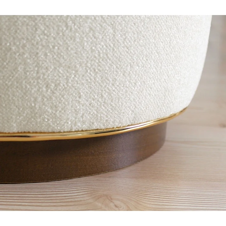 Hanah Home 'Zeone - Cream' Pouffe, Creme, 42 x 43 x 42 cm – Bild 6