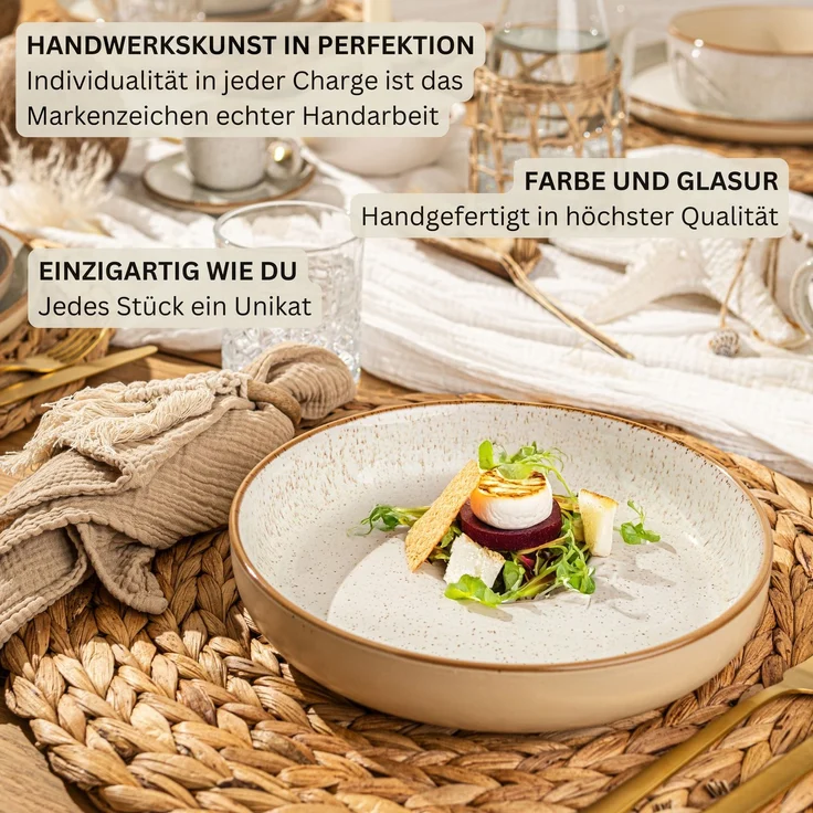 SÄNGER Tafelservice Rio Creme - 18 teilig aus Steingut – Bild 5