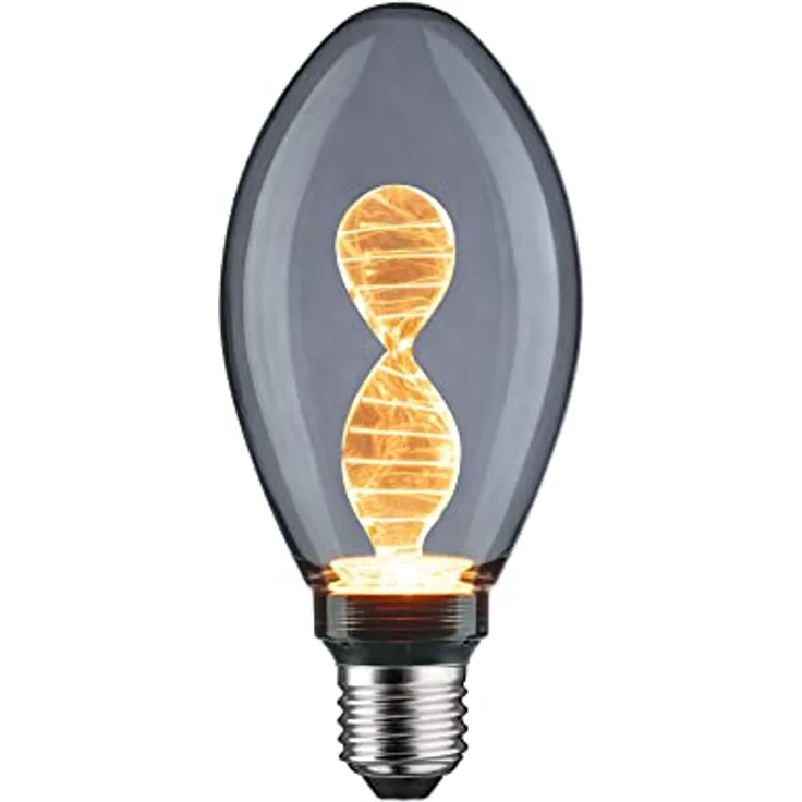 Paulmann LED-Lampe E27 3,5 W Helix, dekorative Leuchte mit 1.800 K warmem Licht und rauchgrauem Glas