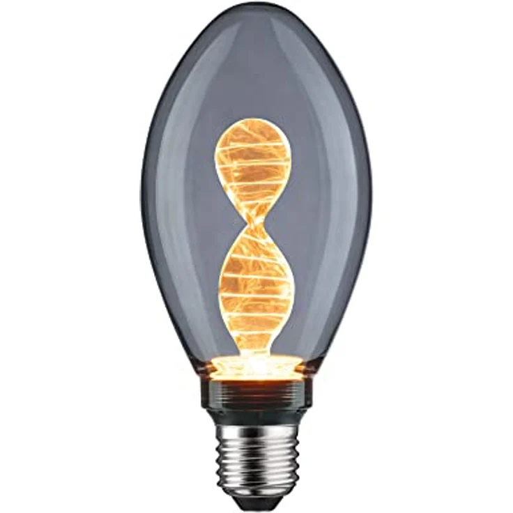 Paulmann LED-Lampe E27 3,5 W Helix, dekorative Leuchte mit 1.800 K warmem Licht und rauchgrauem Glas – Bild 1