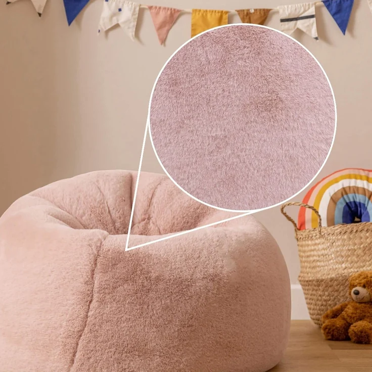 icon Sitzsack Flauschig aus Kunstfell für Kinder, mit Füllung, Made in Germany, für Kinderzimmer, flauschig – Bild 7