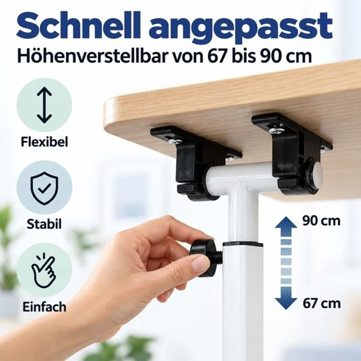 Relaxdays Laptoptisch höhenverstellbar mit Rollen – Bild 6