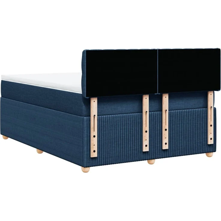 vidaXL Boxspringbett mit Matratze Blau 140x200 cm Stoff 3289792 – Bild 8