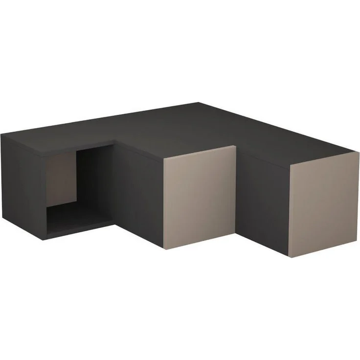 Calicosy Eck-TV-Möbel Anthrazit, stabiler Holzwerkstoff, FSC-zertifiziert, 92x32x90 cm, für Wohnzimmer, stehendes Lowboard