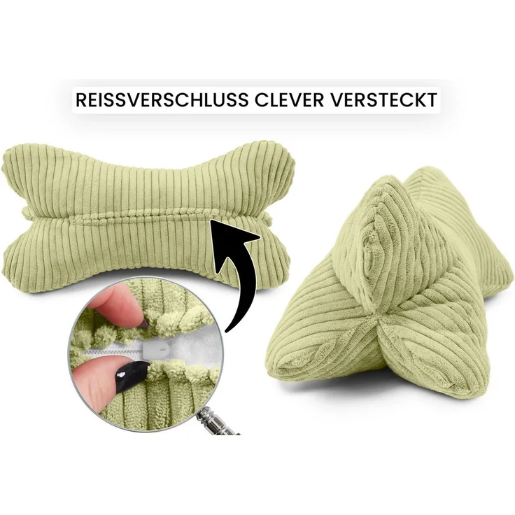 Amilian Nackenkissen - Leseknochen ca. 44x22 cm - Knochenkissen - Lesenknochenkissen, waschbar, Buch- und Tabletstütze - Lesekissen zum Relaxen, Knochenkissen zum Lesen - Knochenform Kissen - Nackenkissen – Bild 2