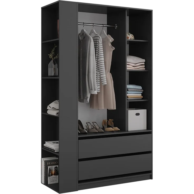 Kleiderschrank Elmo Anthrazit 50 x 200 cm 2er Set Vicco – Bild 6