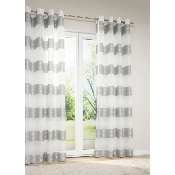 Lysel - Ösenschal Matrio #1W in den Maßen (B x H): 144x245 cm in Grau/grau – Bild 1