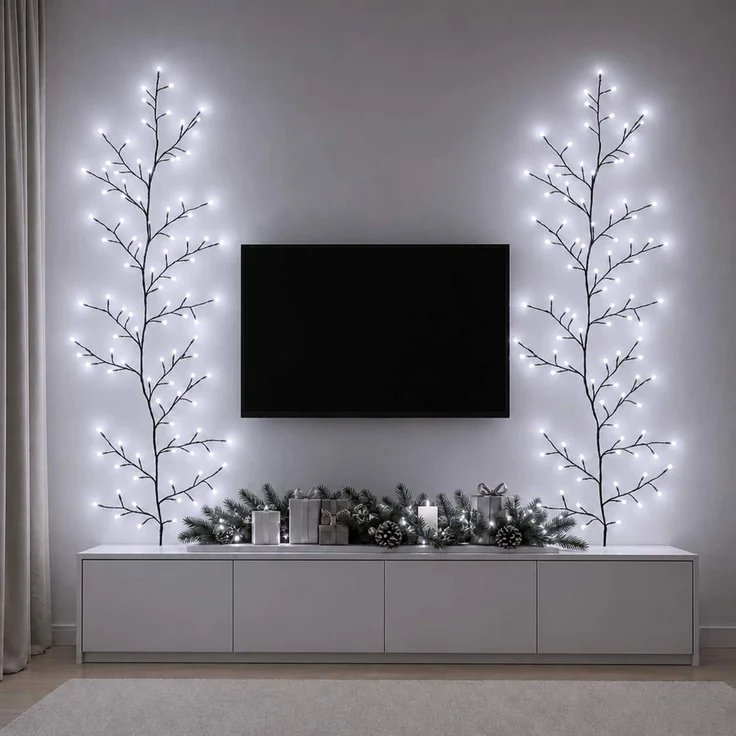 vidaXL LED-Weidenranke Weihnachtsdekoration 2 stk. Schwarz 180 cm 42055402 – Bild 3