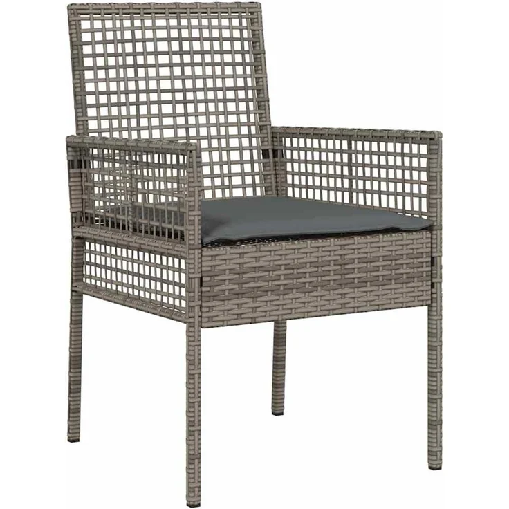 vidaXL Garten Bistro Set 3 pcs Grau Poly-Rattan 3334968 – Bild 5
