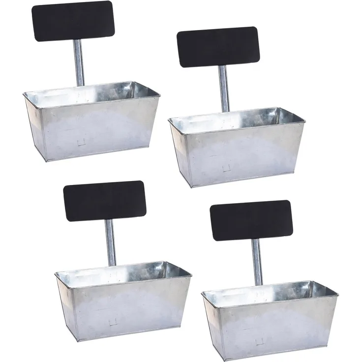 HTI-Living mit Beschriftungsfeld Blumenkasten 4er Set