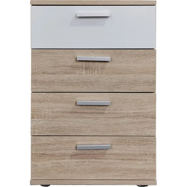 HTI-Line Nachtkommode Nachtschrank Nina mit 4 Schubladen (Stück, 1 St, 1 Nachtschrank ohne Dekoration), Nachttisch Nachtkommode Nachtkonsole