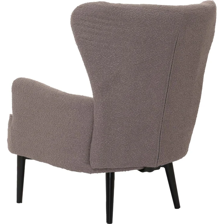 Lounge-Sessel HWC-K37, Cocktail-/Ohrensessel Polsterstuhl Retro Vintage Stoff Bouclé (600g/m²) ~ hellgrau – Bild 7
