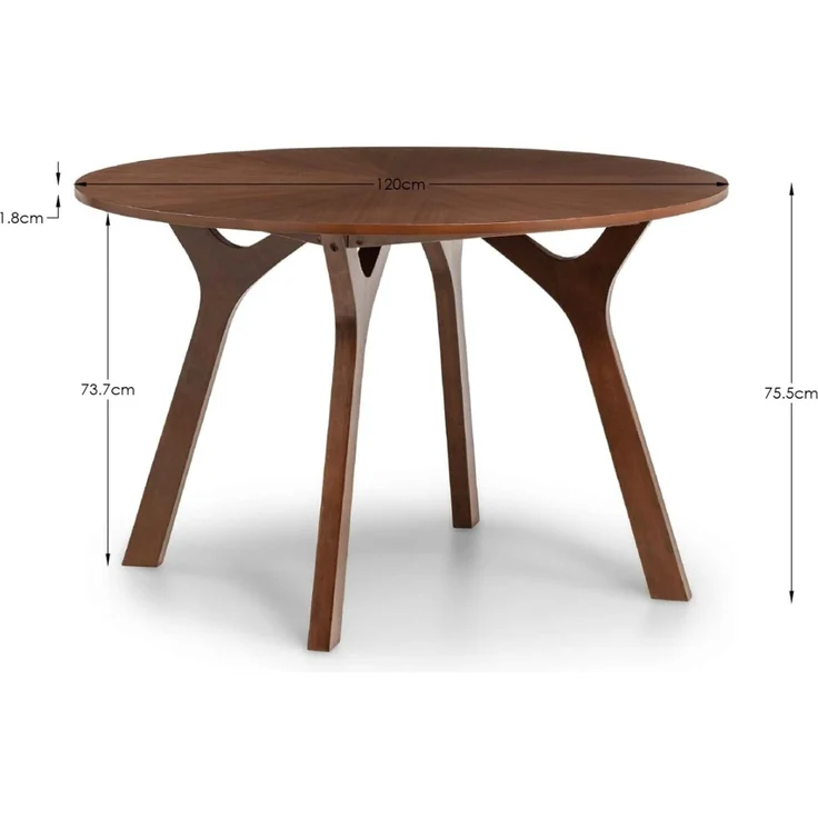 Julian Bowen Huxley Runder Tisch, Walnuss – Bild 3