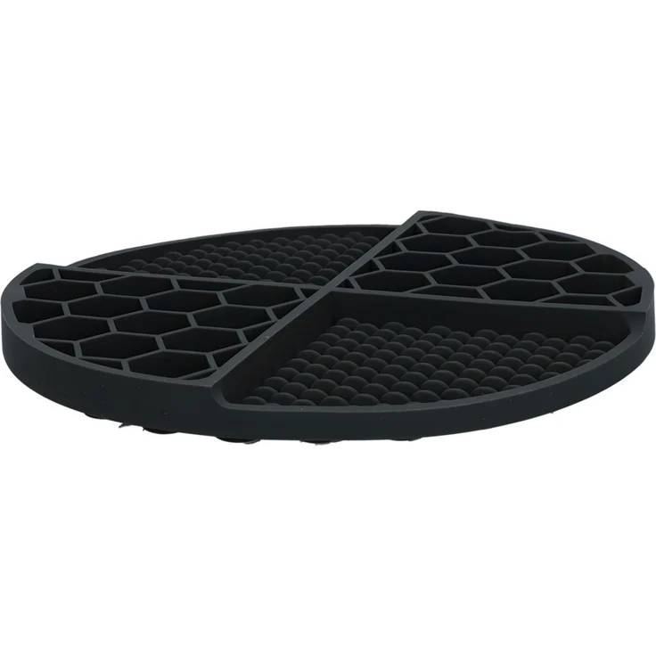 Eat Slow Live Longer runde Leckmatte mit tiefen Fächern anthrazit, Durchmesser: 21 cm – Bild 3