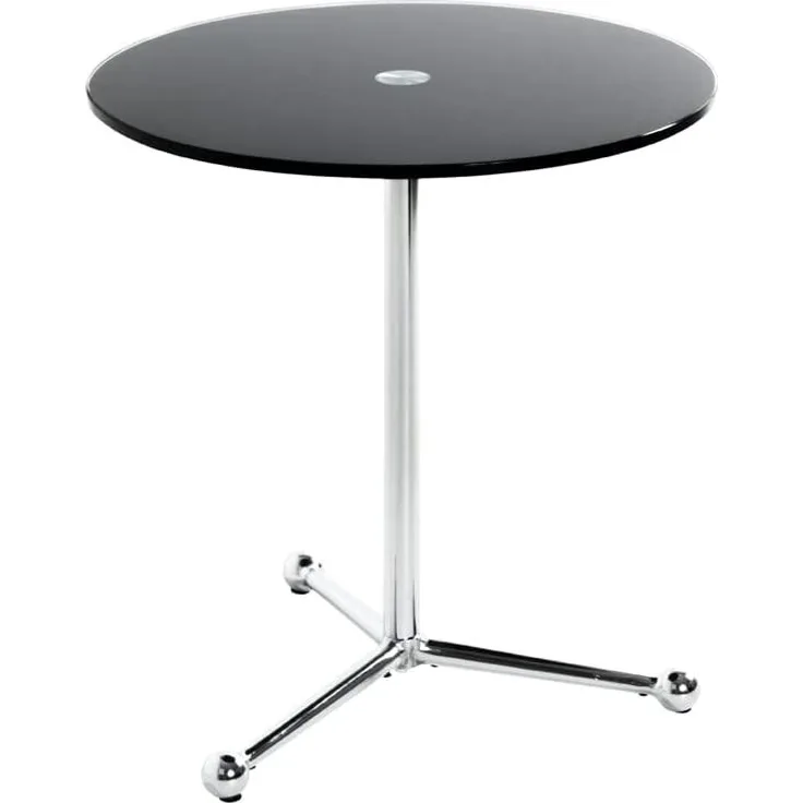 HAKU Möbel Beistelltisch - chrom-schwarz - H. 50cm - HAKU-23276