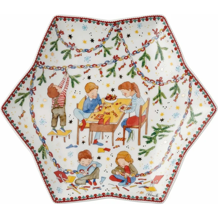Hutschenreuther Speiseteller Sammelkollektion 2024 Weihnachtsleuchten Sternschale 24cm – Bild 4